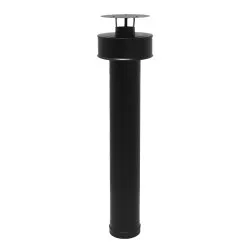 Terminal vertical long Ø80/125 – CONC BLACK