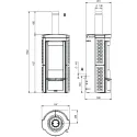 Poêle à bois Liù.16 - 7,5 Kw