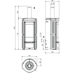 Poêle à bois Liù.16 - 7,5 Kw