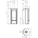 Poêle à bois Liù.16 Petra - 7,5 Kw