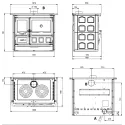 Cuisinière à bois Rosa XXL.16 - Maiolica - 10,5 Kw