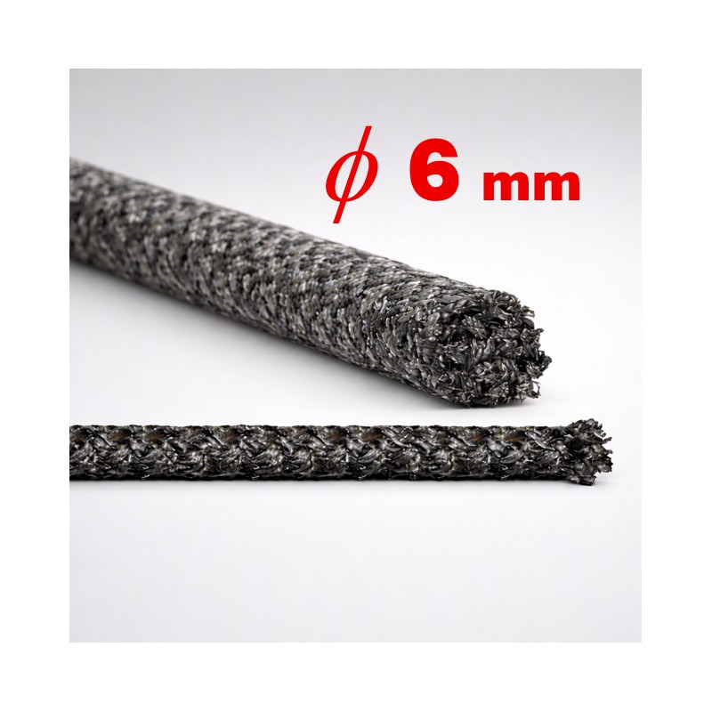 Joint rond fibre gris- diamètre 6 mm (vendu au mètre)