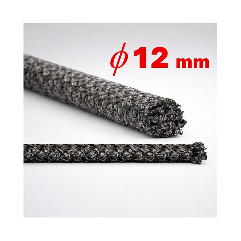 Joint rond fibre gris- diamètre 12 mm (vendu au mètre)