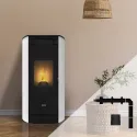 Poêle à granulés étanche MEO + Kit conduits concentrique sortie dessus - 9 Kw