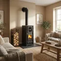 Poêle à bois avec four et plaque de cuisson Olympia Plus - 13 Kw