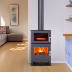 Poêle à bois avec four Carrio Inox