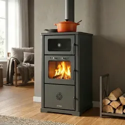 Poêle à bois hydro avec four Neptune - 25 Kw