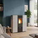 Poêle à granulés canalisable extra plat Ricanto - 10 Kw