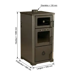 Poêle à bois hydro avec four Neptune - 25 Kw