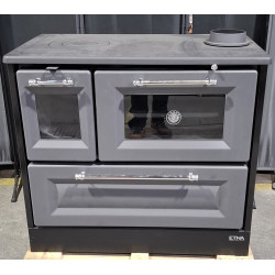 Cuisinière à bois sur socle Andésite - Reconditionnée - A - 8 Kw