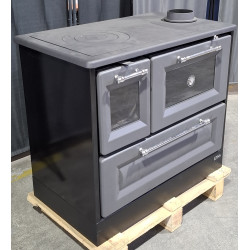 Cuisinière à bois sur socle Andésite - Reconditionnée - A - 8 Kw