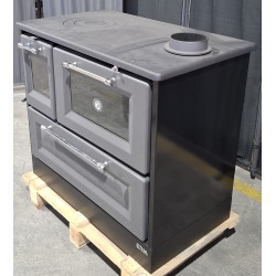 Cuisinière à bois sur socle Andésite - Reconditionnée - A - 8 Kw