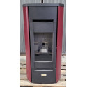 Poêle à granulés étanche Cast Round (Bordeaux) - Reconditionné - A - 8 Kw