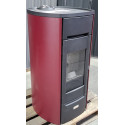 Poêle à granulés étanche Cast Round (Bordeaux) - Reconditionné - A - 8 Kw