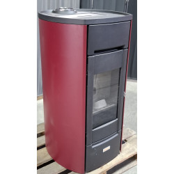 Poêle à granulés étanche Cast Round (Bordeaux) - Reconditionné - A - 8 Kw