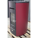 Poêle à granulés étanche Cast Round (Bordeaux) - Reconditionné - A - 8 Kw