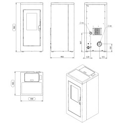 Poêle à granulés étanche Vulcano Silenzio - Reconditionné - A - 9,2 Kw