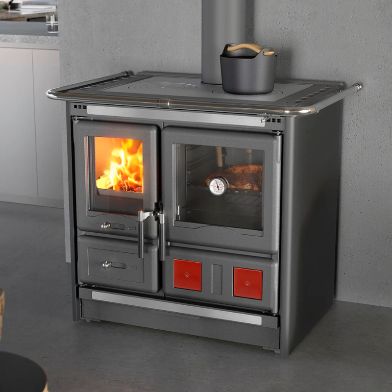 Cuisinière à bois Rosa L steel
