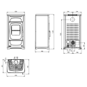 Poêle à bois Larissa - 9,3 Kw