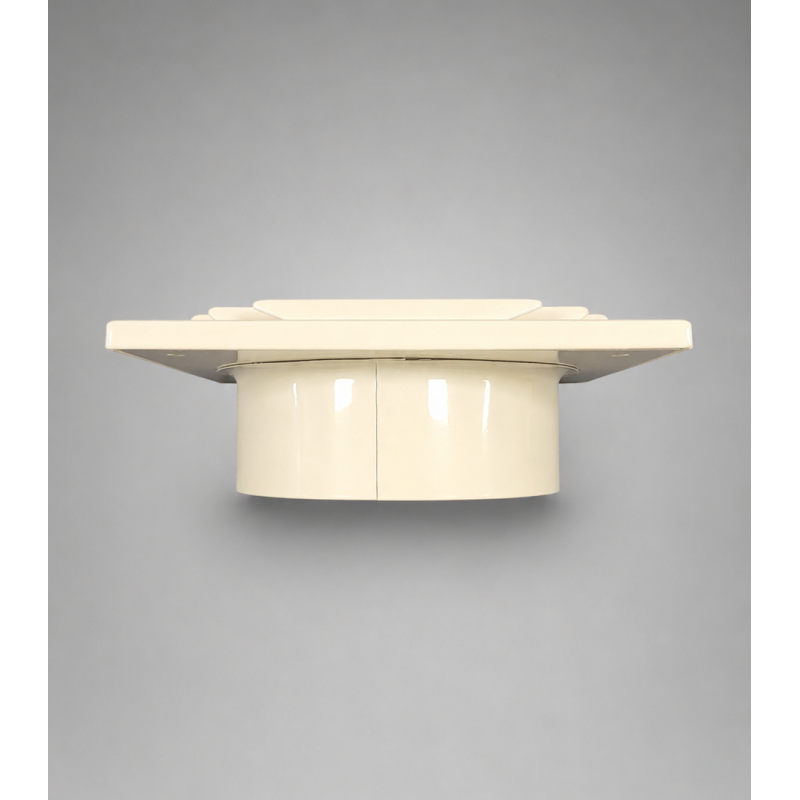 BOITIER A LAMELLES 17X17 Ø125 INOX - CREME