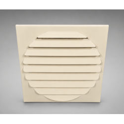 BOITIER A LAMELLES 17X17 Ø125 INOX - CREME
