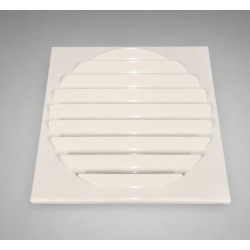 BOITIER A LAMELLES 17X17 Ø125 INOX - CREME