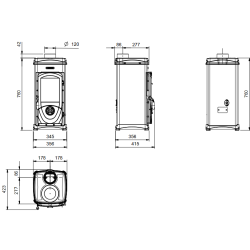 Poêle à bois Super Junior - 5,7 Kw