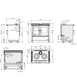 Schéma Cuisinière à bois encastrable Venezia