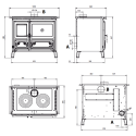 Cuisinière à bois Milly - 8,7 Kw