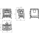 Poêle à bois avec chauffe plat Isotta con cerchi - 9,3 Kw