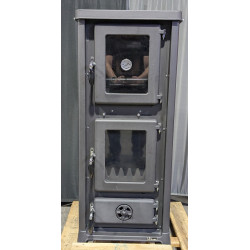 Poêle à bois avec four et plaque de cuisson Olympia Pierre Ollaire - Reconditionné - A - 12,2 Kw