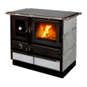 Cuisinière à bois bouilleur Super Thermo Magnum pierre ollaire - Reconditionné - A+ - 17 Kw