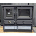 Cuisinière à bois bouilleur Super Thermo Magnum pierre ollaire - Reconditionné - A+ - 17 Kw