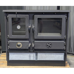 Cuisinière à bois bouilleur Super Thermo Magnum pierre ollaire - Reconditionné - A+ - 17 Kw