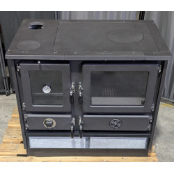 Cuisinière à bois bouilleur Super Thermo Magnum pierre ollaire - Reconditionné - A+ - 17 Kw