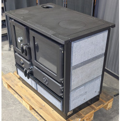 Cuisinière à bois bouilleur Super Thermo Magnum pierre ollaire - Reconditionné - A+ - 17 Kw