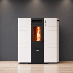 Poêle à granulés canalisable extra plat Ricanto - 10 Kw