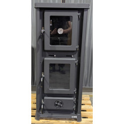 Poêle à bois avec four et plaque de cuisson Olympia Pierre Ollaire - Reconditionné - A+ - 12,2 Kw