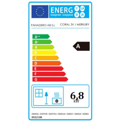 Poêle à bois Coral 3V - 6,8 Kw