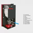 Pack poêle à granulés hydro Baracuda Commo Plus + Kit d'installation sortie arrière