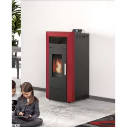 Pack poêle à granulés hydro Baracuda Commo Plus + Kit d'installation sortie arrière