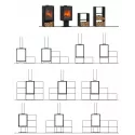 Poêle à bois Domino avec pied