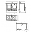 Cuisinière à bois Alaska V16 - 12 Kw
