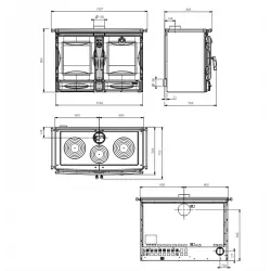 Cuisinière à bois Alaska V16 - 12 Kw
