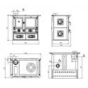 Cuisinière à bois Rosa Sinistra Reverse - 9 Kw
