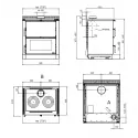 Cuisinière à bois encastrable Verona XXL - 7 Kw