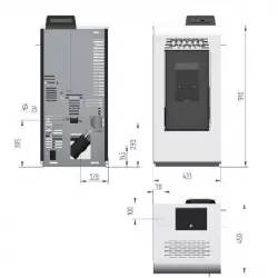 Poêle à granulés Vulcano SMS - 9 Kw