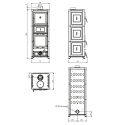 Poêle à bois avec four Nova Forno.16 Steel