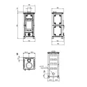 Poêle à bois Emiliana - 6,5 Kw