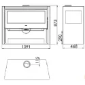 Dimensions Poêle à bois étanche BBC